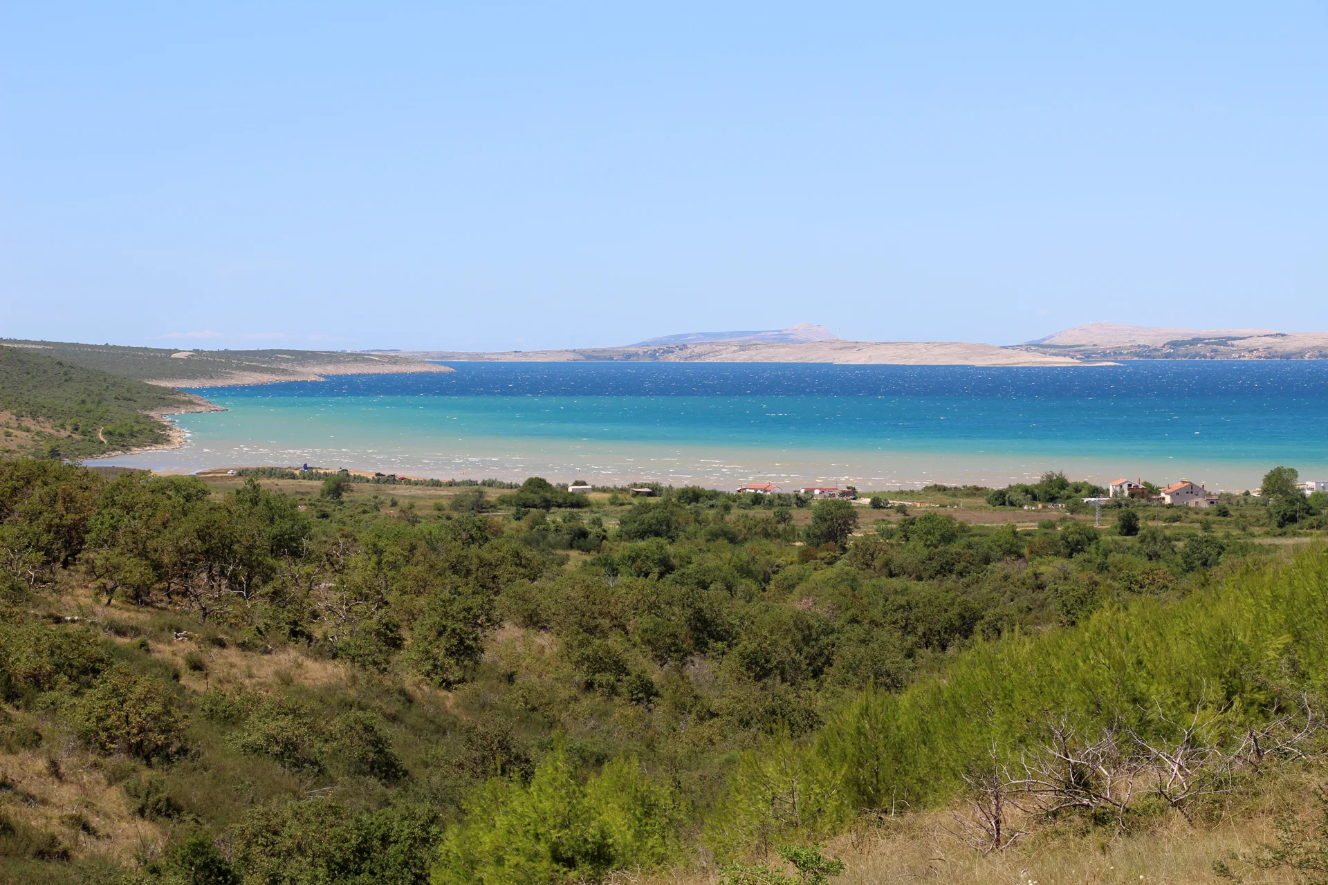 Ljubač village and its coastal setting